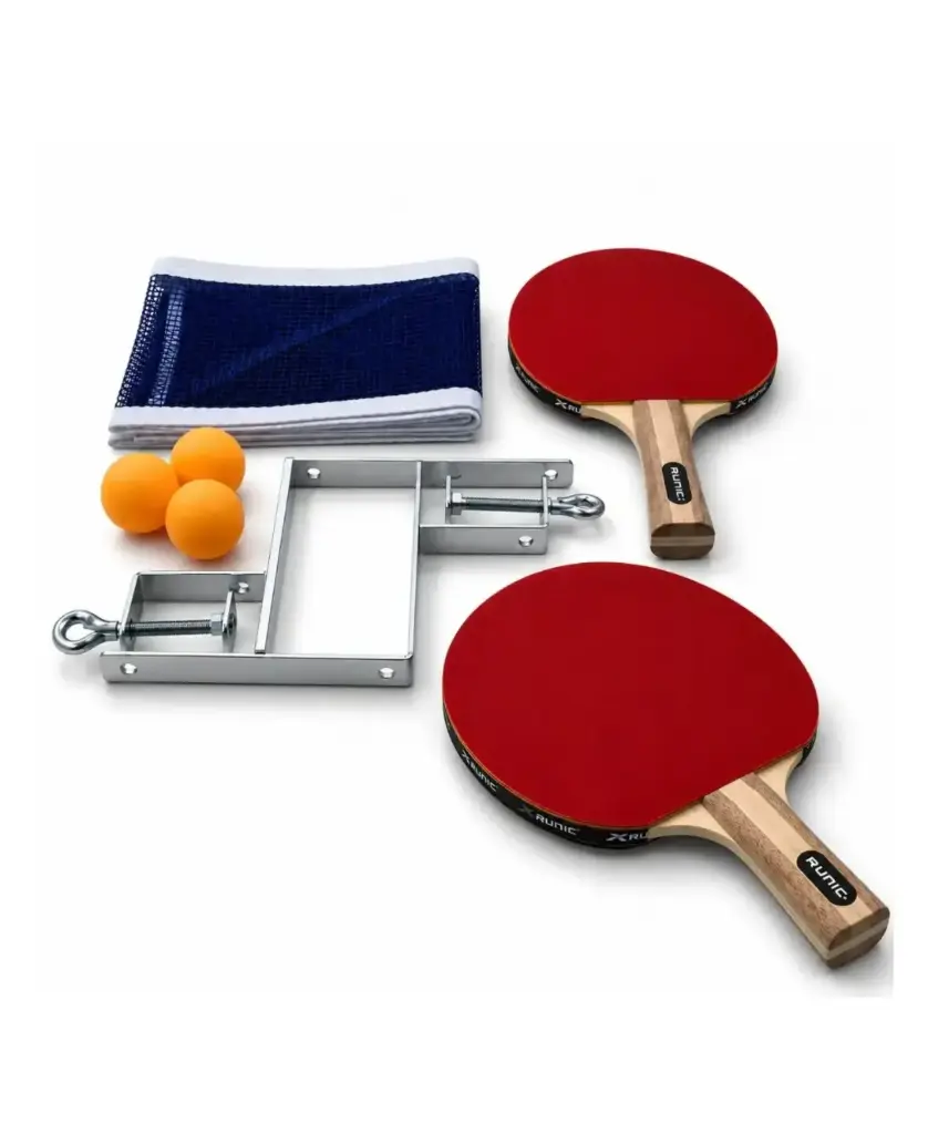 Runic Set Tenis de Mesa, 2 Raquetas, 3 Bolas y Red